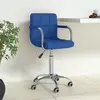 Image de vidaXL Chaise pivotante de bureau Bleu Tissu
