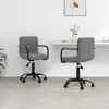 Image de vidaXL Chaises pivotantes à manger lot de 2 gris foncé velours