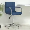 Image de vidaXL Chaise pivotante de bureau Bleu Tissu