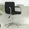 Image de vidaXL Chaise pivotante de bureau Noir Tissu