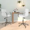 Image de vidaXL Chaises pivotantes à manger lot de 2 blanc similicuir
