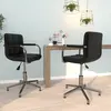 Image de vidaXL Chaises à manger pivotantes lot de 2 Noir Similicuir