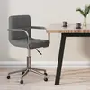 Image de vidaXL Chaise pivotante de bureau Gris clair Tissu