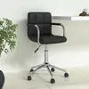 Image de vidaXL Chaise de bureau pivotante Noir Similicuir