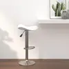 Image de vidaXL Tabouret de bar Blanc Acier chromé et cuir artificiel