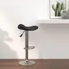 Image de vidaXL Tabouret de bar Noir Acier chromé et cuir artificiel