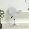 Image de vidaXL Chaise de salle à manger Blanc Similicuir