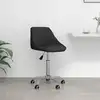 Image de vidaXL Chaise de bureau pivotante Noir Similicuir