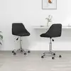 Image de vidaXL Chaises à manger pivotantes lot de 2 noir similicuir