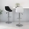 Image de vidaXL Tabourets de bar lot de 2 noir et blanc similicuir