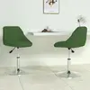 Image de vidaXL Chaises pivotantes à manger lot de 2 Vert foncé Velours