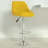Image de vidaXL Tabouret de bar Jaune moutarde Velours