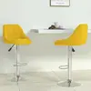 Image de vidaXL Tabourets de bar lot de 2 jaune moutarde velours