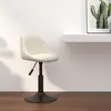 Image de vidaXL Tabouret de bar Crème Velours