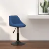 Image de vidaXL Tabouret de bar Bleu Velours