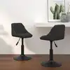 Image de vidaXL Chaises pivotantes à manger lot de 2 Noir Velours