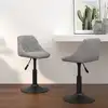 Image de vidaXL Chaises pivotantes à manger lot de 2 Gris clair Velours