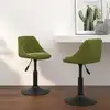 Image de vidaXL Chaises pivotantes à manger lot de 2 vert clair velours