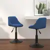 Image de vidaXL Chaises pivotantes à manger lot de 2 bleu velours