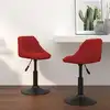 Image de vidaXL Chaises pivotantes à manger lot de 2 bordeaux velours