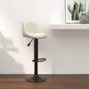 Image de vidaXL Tabouret de bar Crème Velours