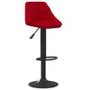 Image de vidaXL Tabouret de bar Rouge bordeaux Velours