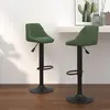 Image de vidaXL Tabourets de bar lot de 2 vert foncé velours