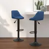 Image de vidaXL Tabourets de bar lot de 2 bleu velours