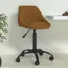 Image de vidaXL Chaise de salle à manger Marron Velours