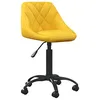 Image de vidaXL Chaise de Salle à Manger Fauteuil à Dîner Siège de Cuisine Chaise Réglable de Repas Maison Intérieur Hauteur Réglable Jaune Moutarde Velours