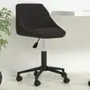 Image de vidaXL Chaise pivotante de bureau Noir Velours
