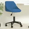 Image de vidaXL Chaise pivotante de bureau Bleu Velours