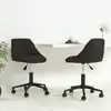 Image de vidaXL Chaises pivotantes à manger lot de 2 noir velours