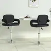 Image de vidaXL Chaises à manger pivotantes lot de 2 noir similicuir
