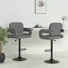 Image de vidaXL Tabourets de bar lot de 2 gris clair tissu