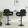 Image de vidaXL Tabourets de bar lot de 2 noir tissu