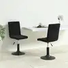 Image de vidaXL Chaises pivotantes à manger lot de 2 noir velours