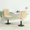 Image de vidaXL Chaises pivotantes à manger lot de 2 crème velours