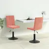 Image de vidaXL Chaises pivotantes à manger lot de 2 rose velours