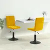 Image de vidaXL Chaises pivotantes à manger lot de 2 jaune moutarde velours