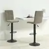 Image de vidaXL Tabourets de bar lot de 2 gris clair velours