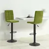 Image de vidaXL Tabourets de bar lot de 2 vert clair velours