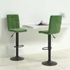Image de vidaXL Tabourets de bar lot de 2 vert foncé velours