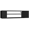Image de vidaXL Meuble TV suspendu Noir 100x30x26,5 cm Bois d’ingénierie