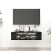 Image de vidaXL Meuble TV suspendu Noir 100x30x26,5 cm Bois d’ingénierie