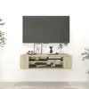 Image de vidaXL Meuble TV suspendu Chêne sonoma 100x30x26,5 cm Bois ingénierie