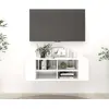 Image de vidaXL Meuble TV mural Blanc 102x35x35 cm Bois d ingénierie