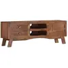 Image de vidaXL Meuble TV 110x30x40 cm Bois de manguier brut