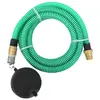 Image de vidaXL Tuyau d'aspiration avec raccords en laiton vert 1,1" 7 m PVC