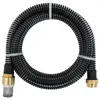 Image de vidaXL Tuyau d'aspiration avec raccords en laiton noir 1,1" 10 m PVC